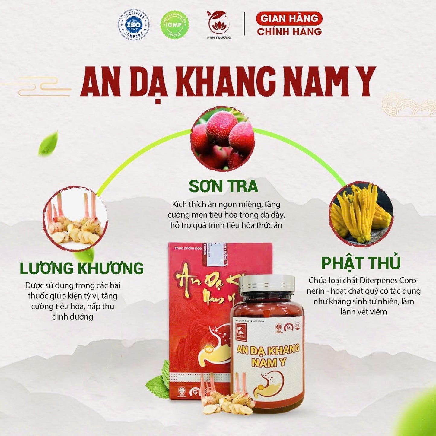 AN DA KHANG NAM Y – SUPPORTS RELIEF FROM GASTRIC REFLUX & PROTECTS STOMACH LINING