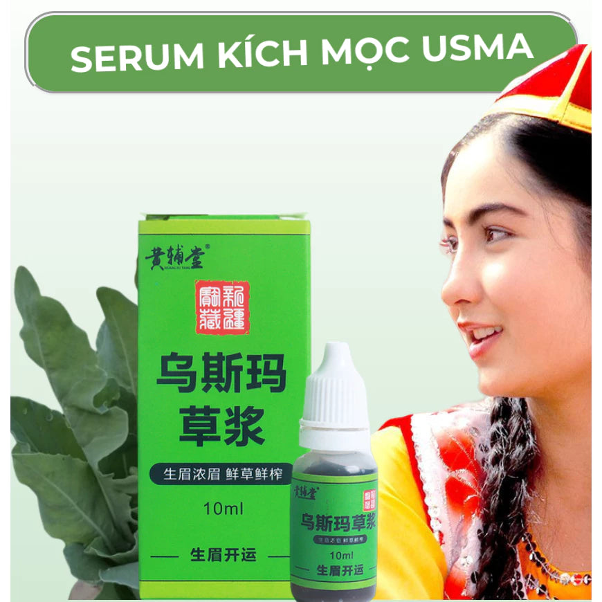 Serum thảo dược Usma kích mọc lông mi mày tóc, serum cỏ Usma Tân Cương 3in1 giúp mi mày tóc chắc khoẻ mọc nhanh