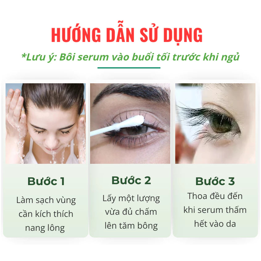 Serum thảo dược Usma kích mọc lông mi mày tóc, serum cỏ Usma Tân Cương 3in1 giúp mi mày tóc chắc khoẻ mọc nhanh