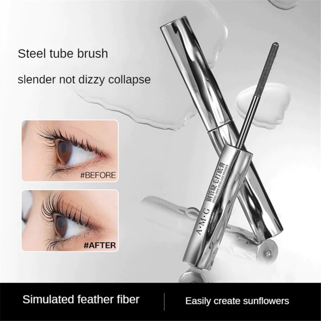 Comb-head A.M.G mascara for separating, curling, and lengthening lashes naturally, steel-tube macara lash brush