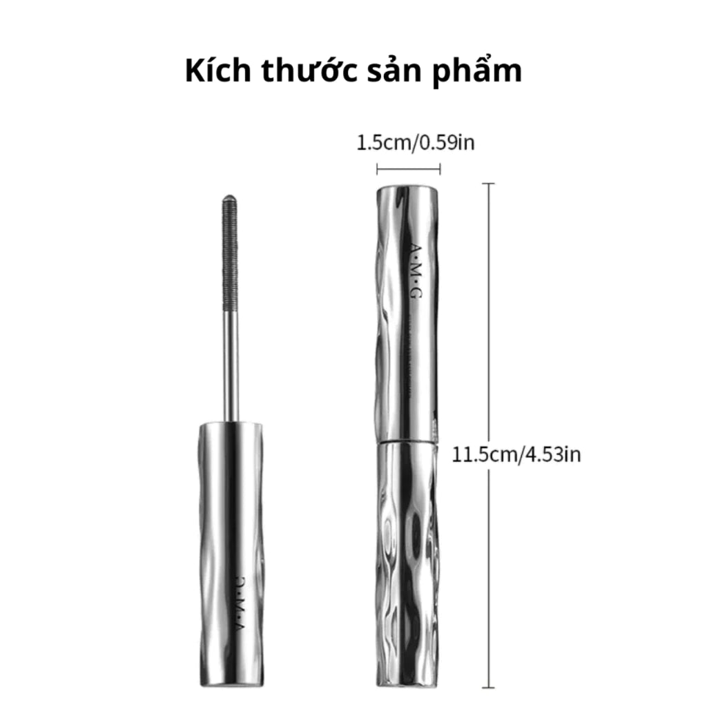 Comb-head A.M.G mascara for separating, curling, and lengthening lashes naturally, steel-tube macara lash brush