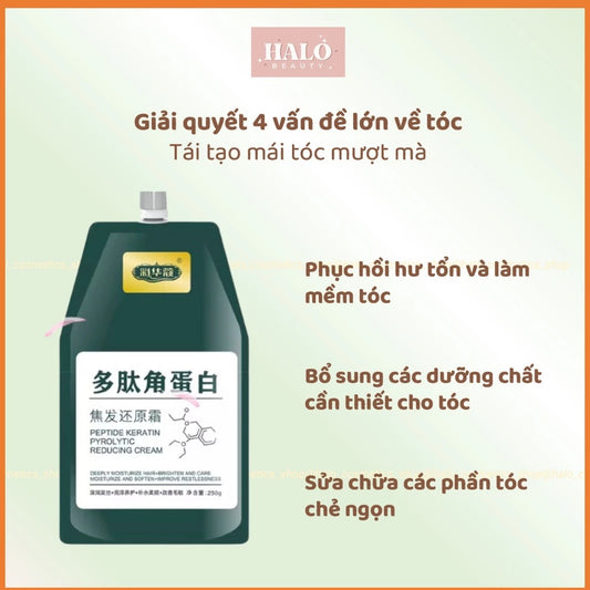 Keratin hair mask restores damaged hair, nourishes smooth and shiny hair, helps it stay in place, prevents hair loss, dryness, frizz, curling, and dyeing