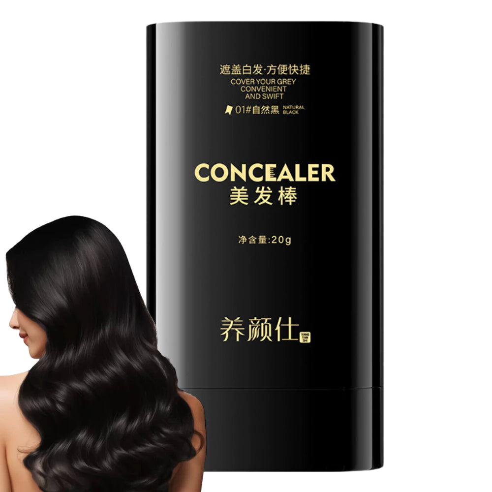 Hair Concealer Brush - Concealer Brush for Gray Hair Coverage, Helps Blacken Hair, Non-Sticky, Improves Hair Appearance