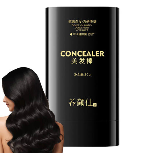 Hair Concealer Brush - Concealer Brush for Gray Hair Coverage, Helps Blacken Hair, Non-Sticky, Improves Hair Appearance