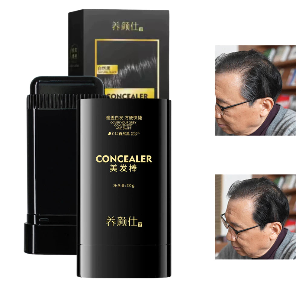 Hair Concealer Brush - Concealer Brush for Gray Hair Coverage, Helps Blacken Hair, Non-Sticky, Improves Hair Appearance