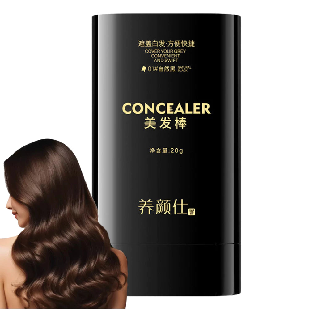 Hair Concealer Brush - Concealer Brush for Gray Hair Coverage, Helps Blacken Hair, Non-Sticky, Improves Hair Appearance