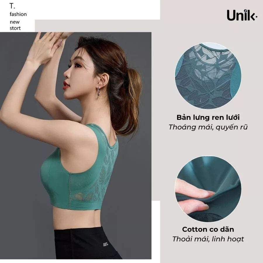 Bra7 - Sporty bra with a charming lace back