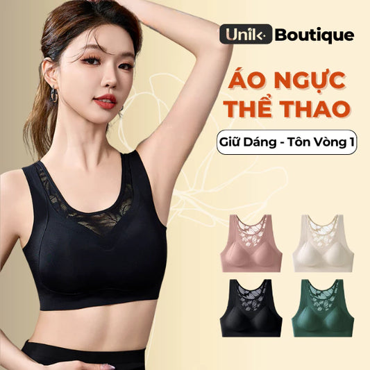 Bra7 - Sporty bra with a charming lace back