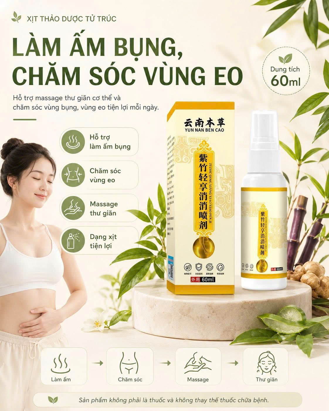 Natural Herbal Spray 60ml - YUN NAN
