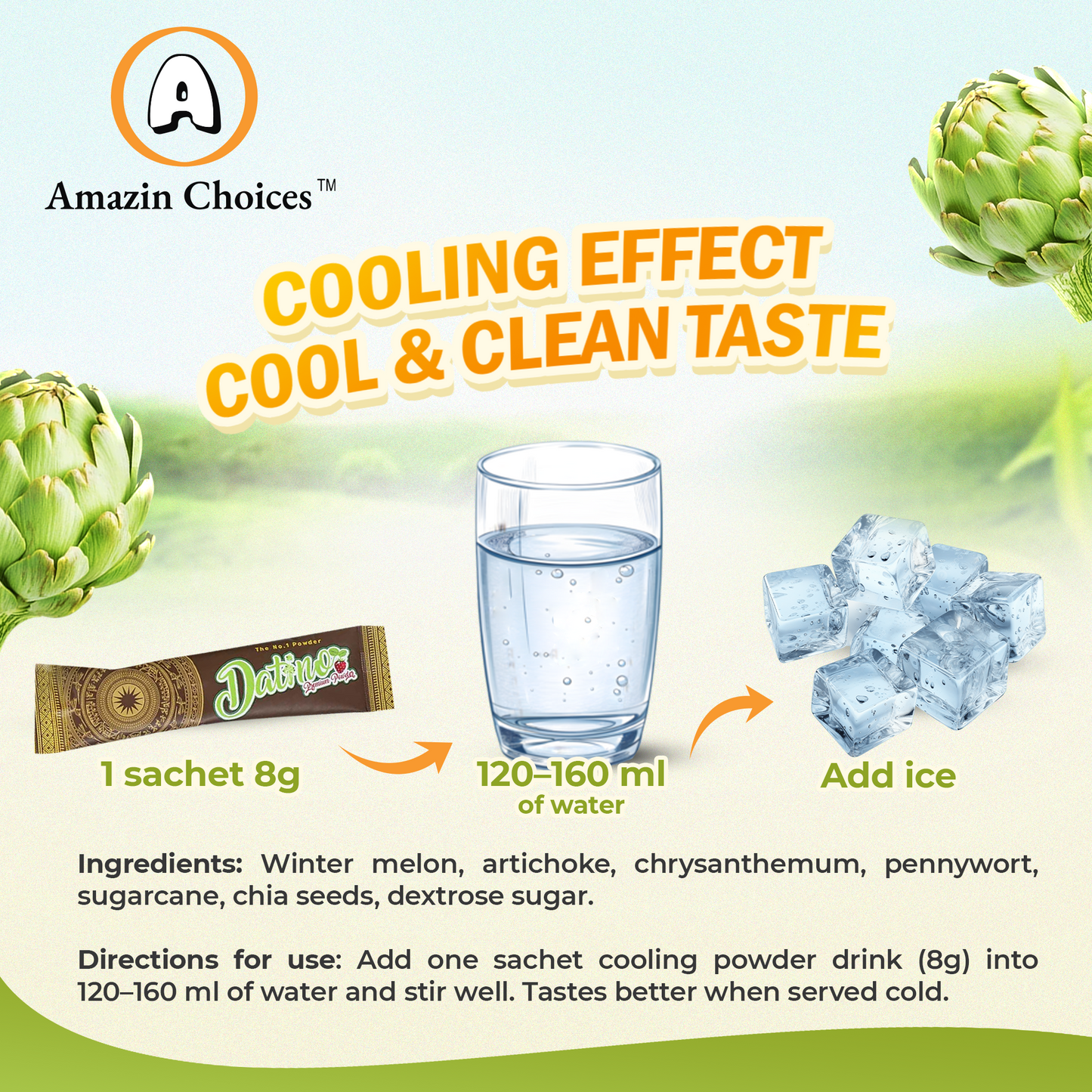 Amazin Choices Heat-Relieving Drink Powder 80g x 3 Boxes