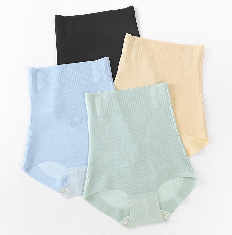 Waist-shaping high-waisted silk panties