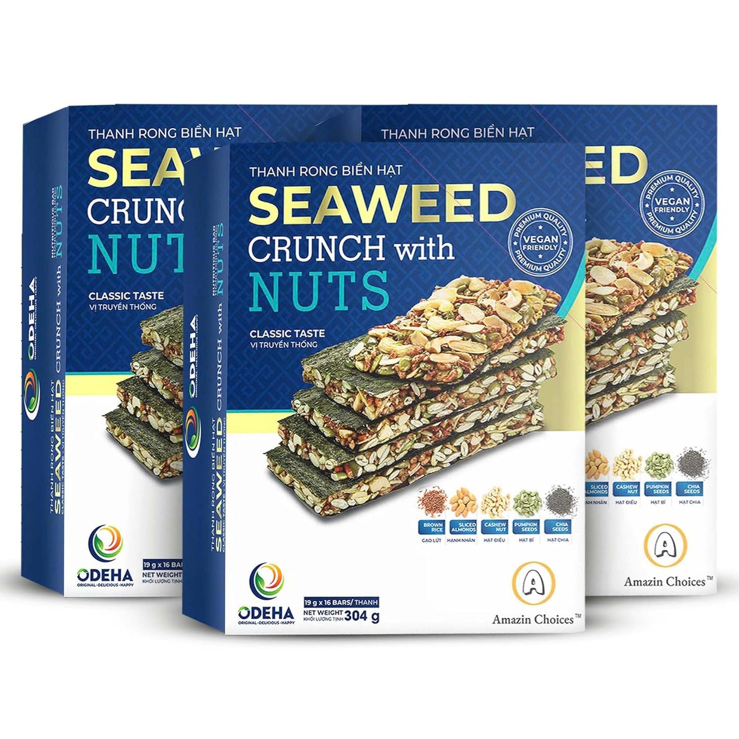 Amazin Choices Seaweed Crunch with Nuts Classic Taste, 10.7 oz., 16 ct.