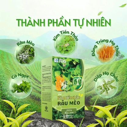Kim Tien Thao Herbal Tea – Kidney Support, Diuretic Effect, Kidney Stone Relief, Detoxification, Skin Beautifying