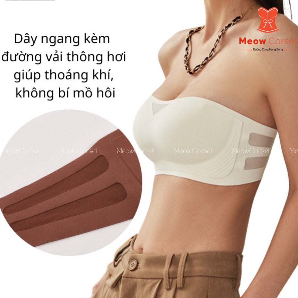 Premium Strapless Anti-Slip Bra with Thin Padding and Wireless Design AL9