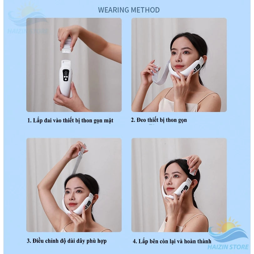 HAIZIN massage machine eliminates double chin, creates V-line chin, and tightens facial skin with 6 modes.