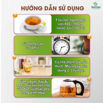 Trà kim tiền thảo linh chi 8 vị hỗ trợ trị sỏi thận, sỏi bàng quang, thận yếu, tiểu đêm, viêm tiết niệu