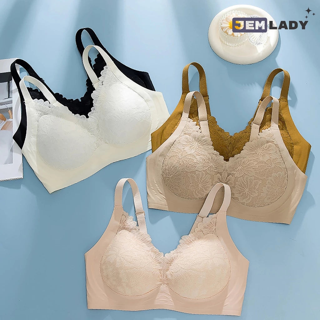 AL20 - Women's Lace Bra Sexy and Alluring Wireless