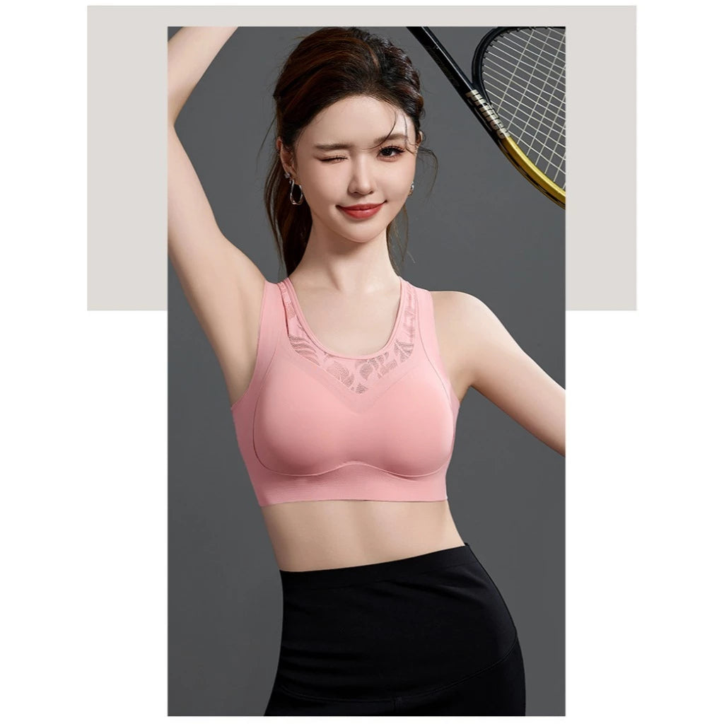 Bra7 - Sporty bra with a charming lace back