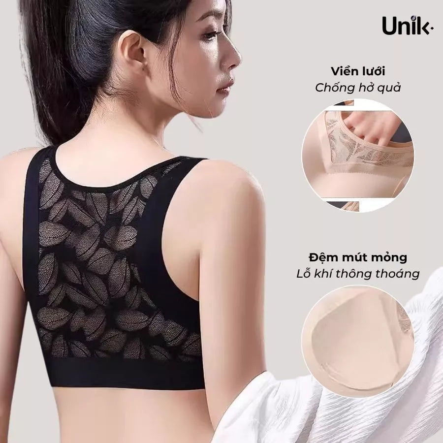 Bra7 - Sporty bra with a charming lace back