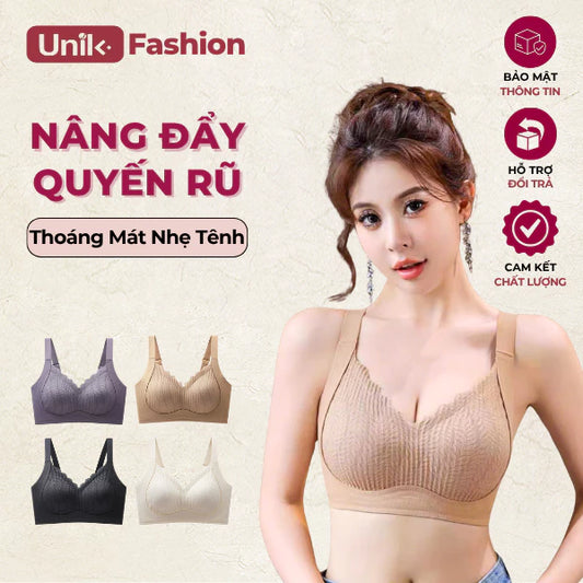 AL38 seamless spandex bra with ribbed pattern, 2.5cm thick padding, no underwire