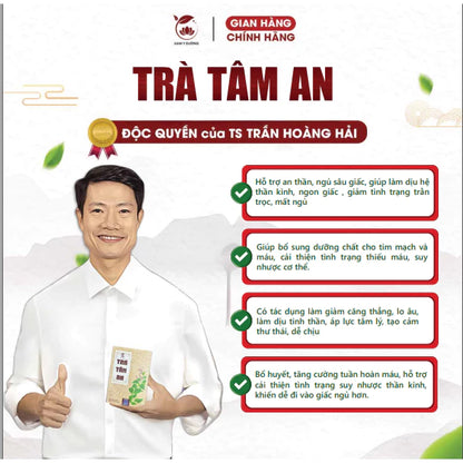 Tam An Tea by Dr. Tran Hoang Hai helps reduce insomnia, restless sleep, and fatigue.